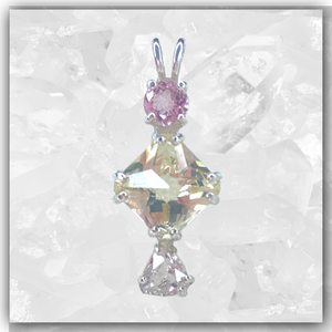 Pink Tourmaline, Golden Labradorite Mini Magician Stone™ & Morganite